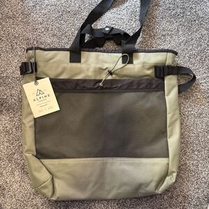 Alpine Design Convertible Tote Bag Olive Green ADWB14693 Laptop Sleeve NWT